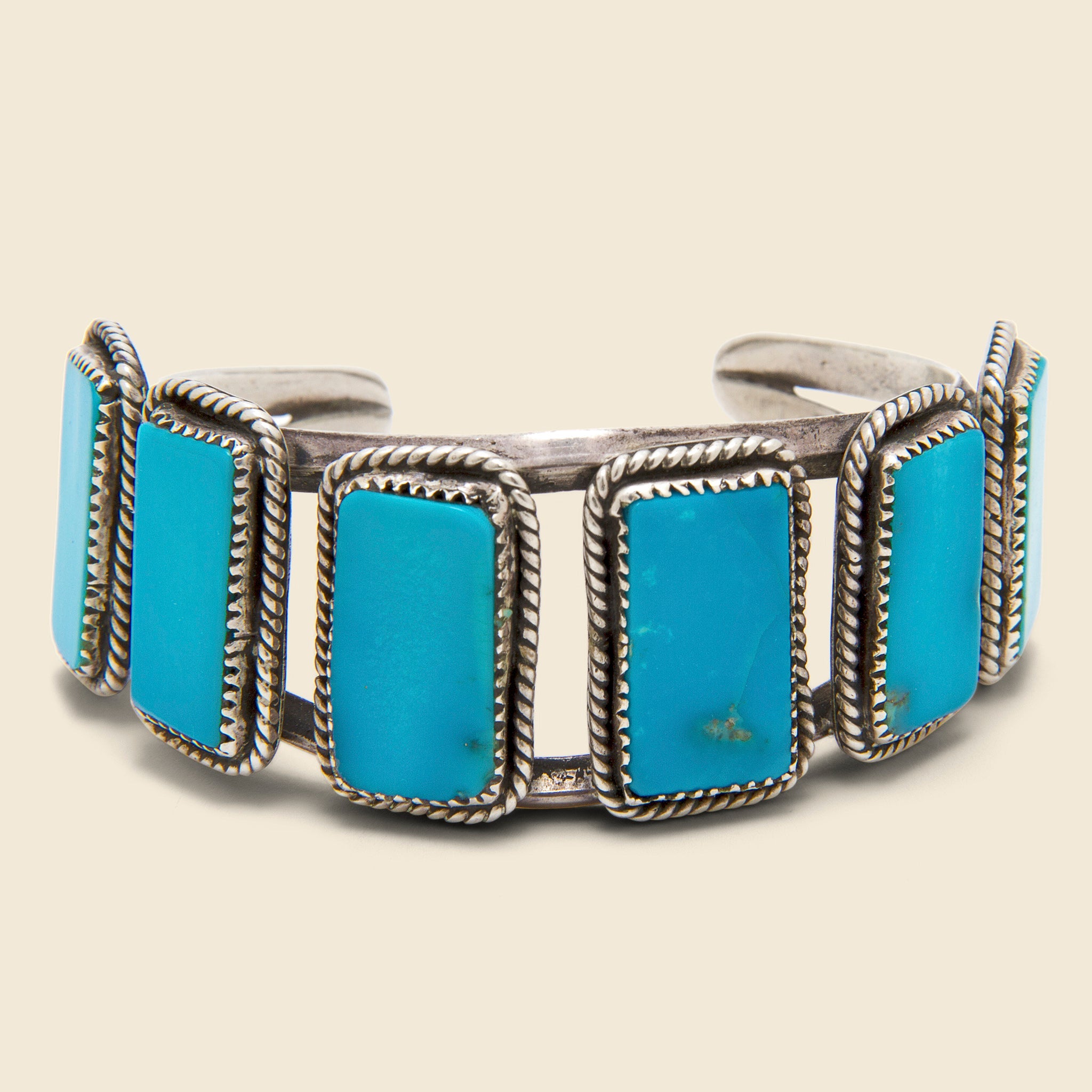 Six Stone Turquoise Cuff - Silver - Vintage - STAG Provisions - W - One & Done - Accessories & Jewelry