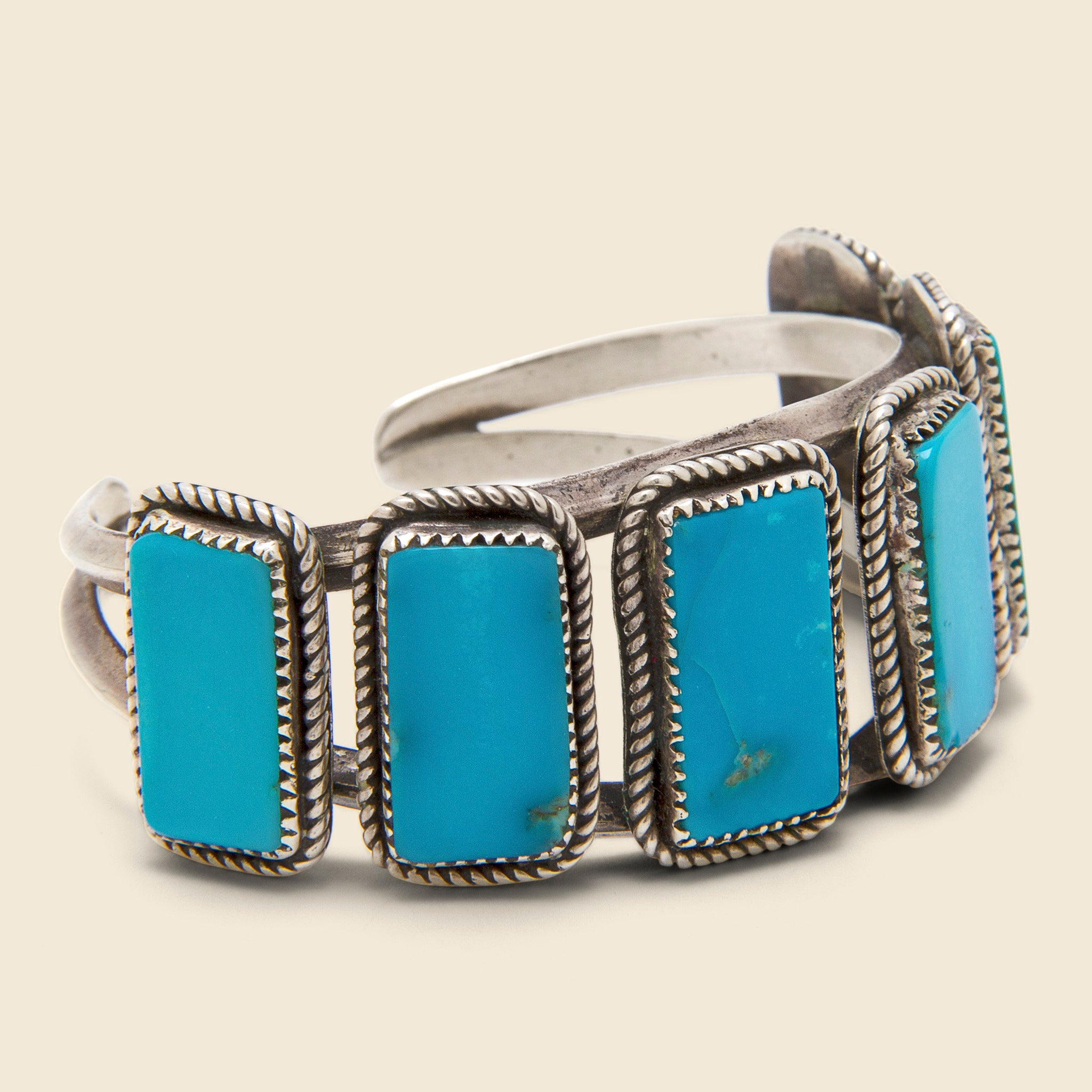 Six Stone Turquoise Cuff - Silver - Vintage - STAG Provisions - W - One & Done - Accessories & Jewelry