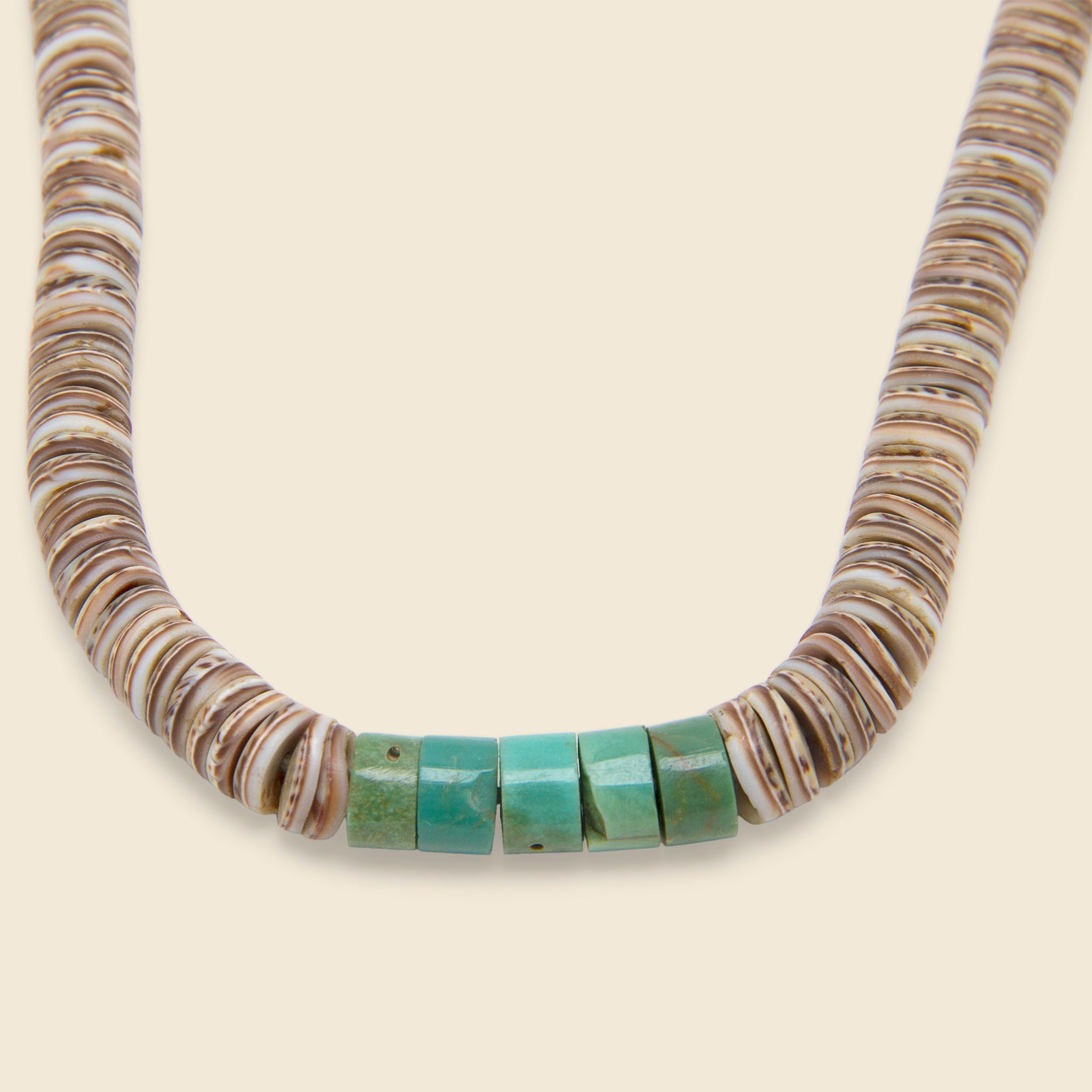 Heishe Necklace - Turquoise & Pin Shell - Vintage - STAG Provisions - W - One & Done - Accessories & Jewelry