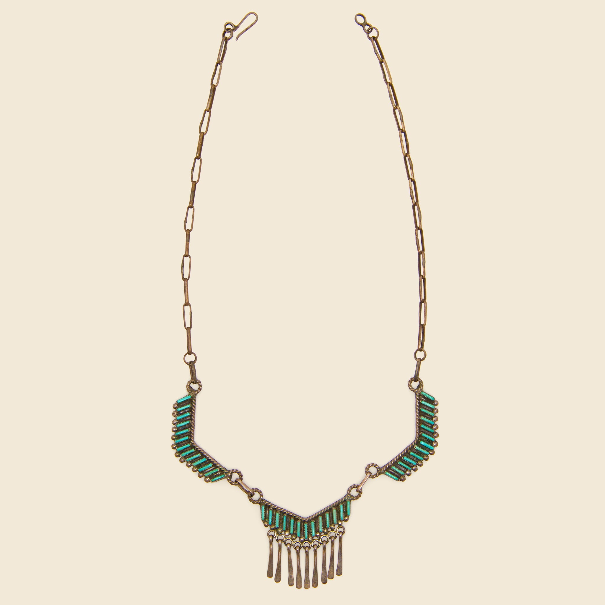 Pieced Necklace - Silver & Turquoise - Vintage - STAG Provisions - W - One & Done - Accessories & Jewelry