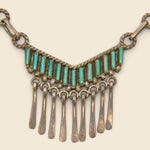 Pieced Necklace - Silver & Turquoise - Vintage - STAG Provisions - W - One & Done - Accessories & Jewelry