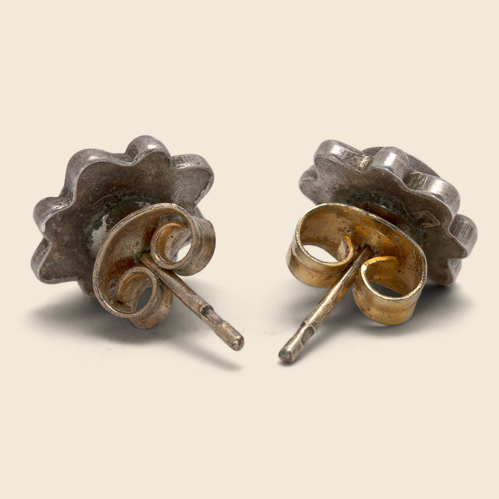 Small Stud Turquoise Earrings - Silver - Vintage - STAG Provisions - W - One & Done - Accessories & Jewelry