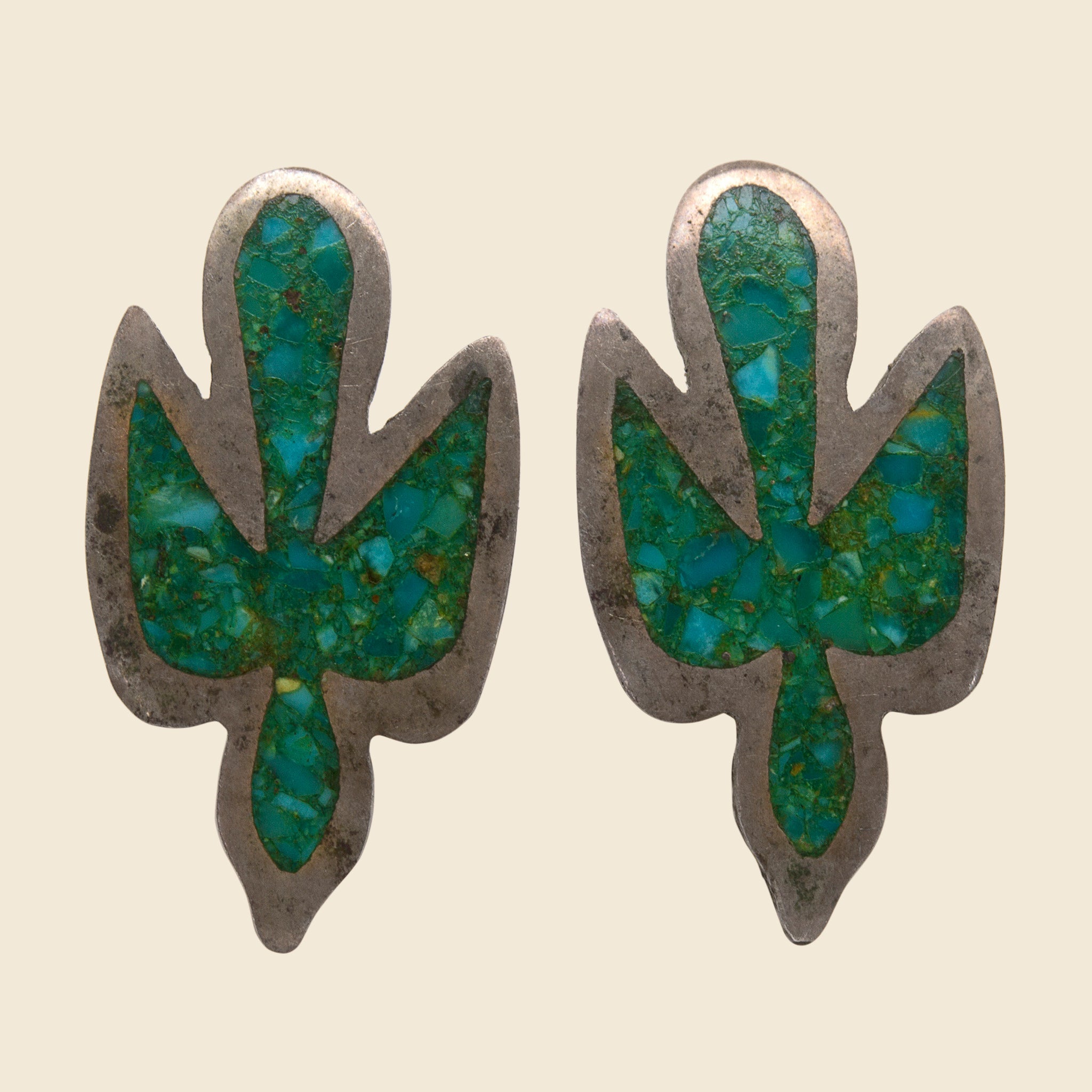Bird Earrings - Silver & Composite Turquoise - Vintage - STAG Provisions - W - One & Done - Accessories & Jewelry