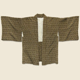 Floral Pattern Japanese Short Kimono - Brown - Vintage - STAG Provisions - W - One & Done - Apparel