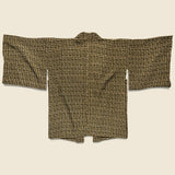 Floral Pattern Japanese Short Kimono - Brown - Vintage - STAG Provisions - W - One & Done - Apparel