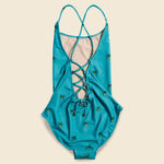 Palm Tie Suit - Blue - OAS - STAG Provisions - W - Swim - One Piece