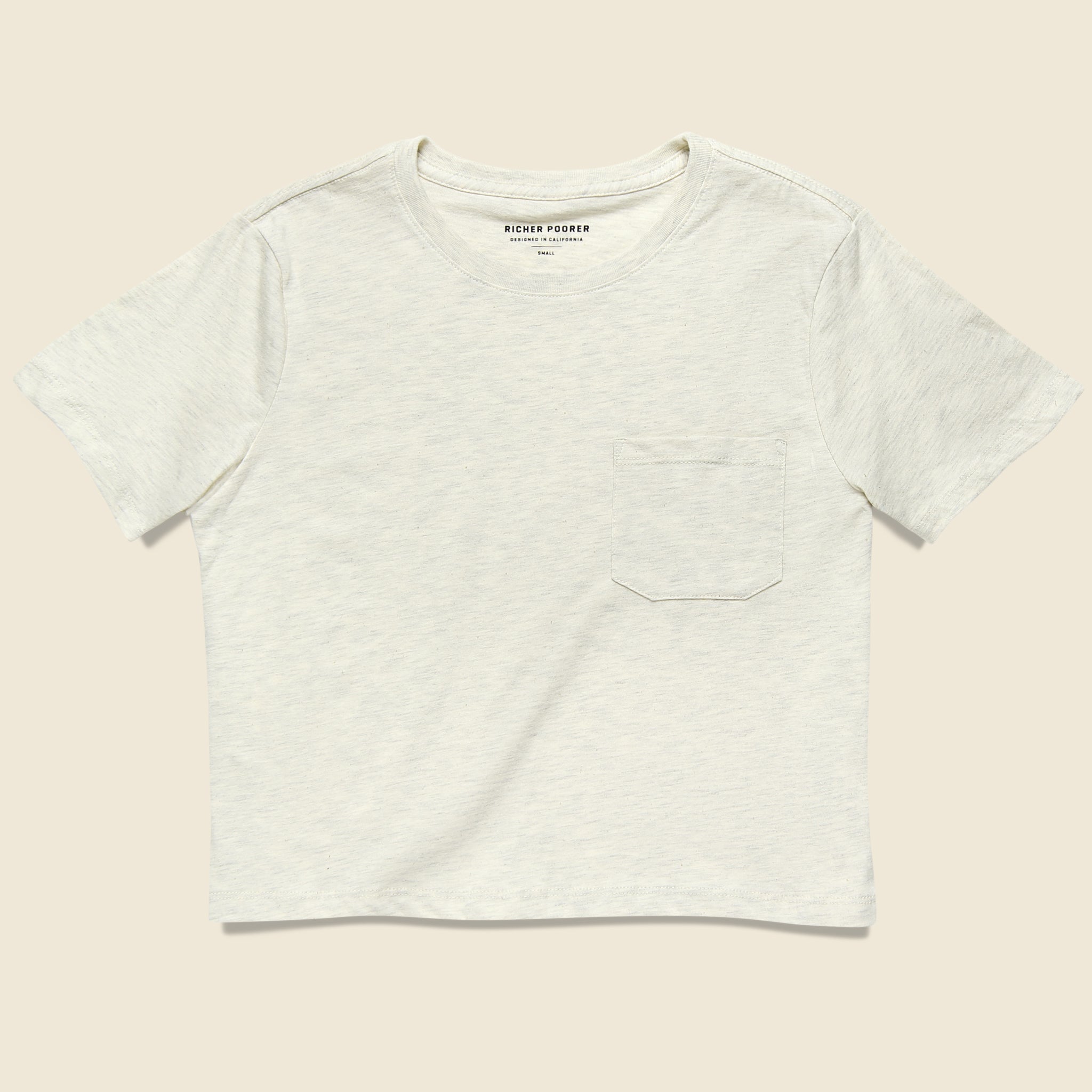 Boxy Crop Tee - Oatmeal - Richer Poorer - STAG Provisions - W - Tops - S/S Tee