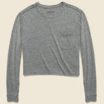 Long Sleeve Cropped Tee - Heather Grey - Richer Poorer - STAG Provisions - W - Tops - L/S Knit