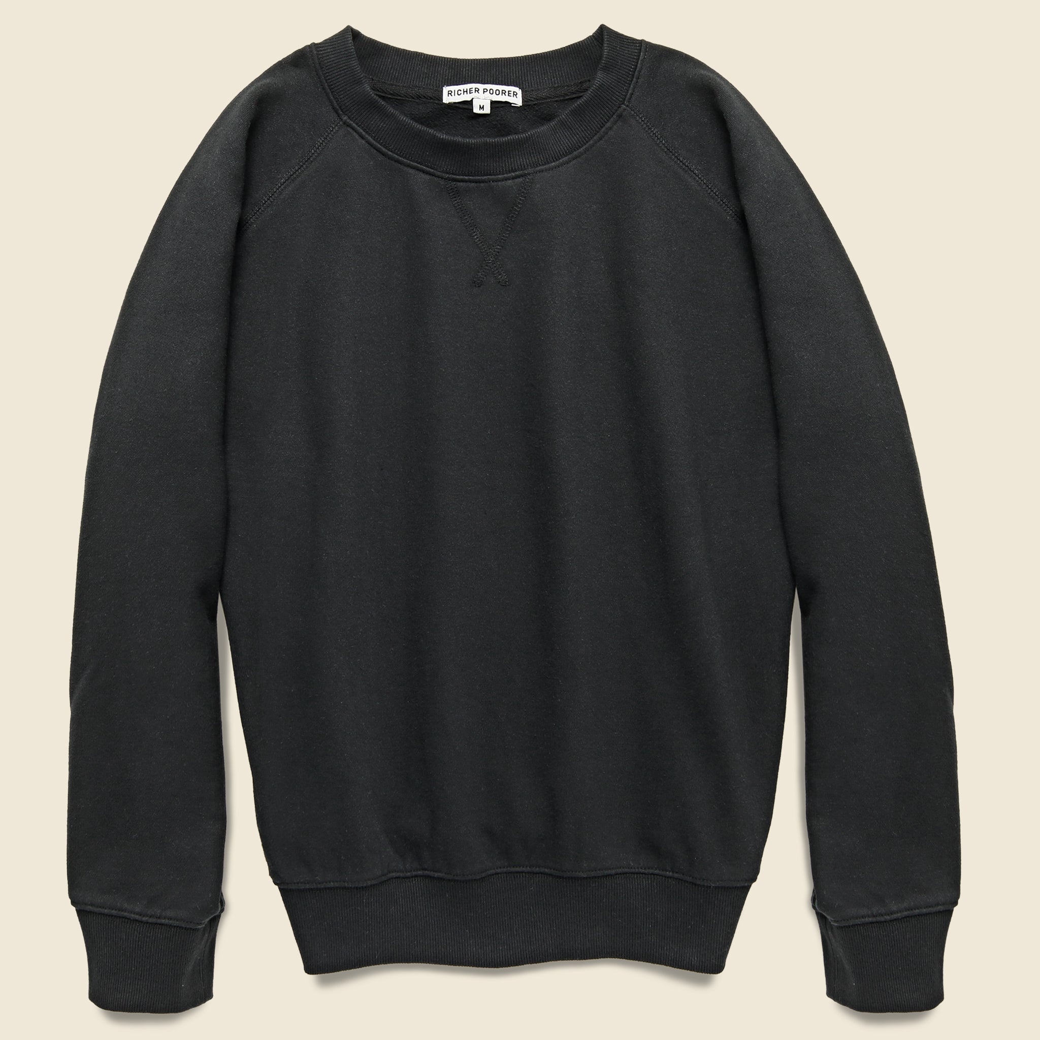 Crew Sweatshirt - Black - Richer Poorer - STAG Provisions - W - Tops - L/S Fleece