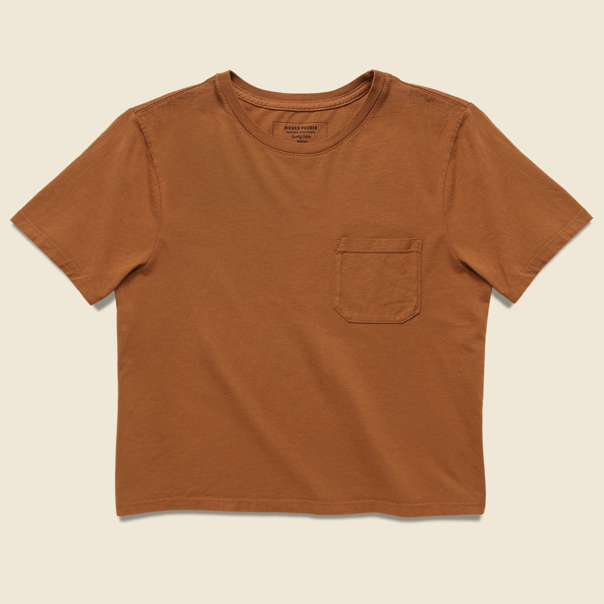 Boxy Crop Tee - Tobacco - Richer Poorer - STAG Provisions - W - Tops - S/S Tee