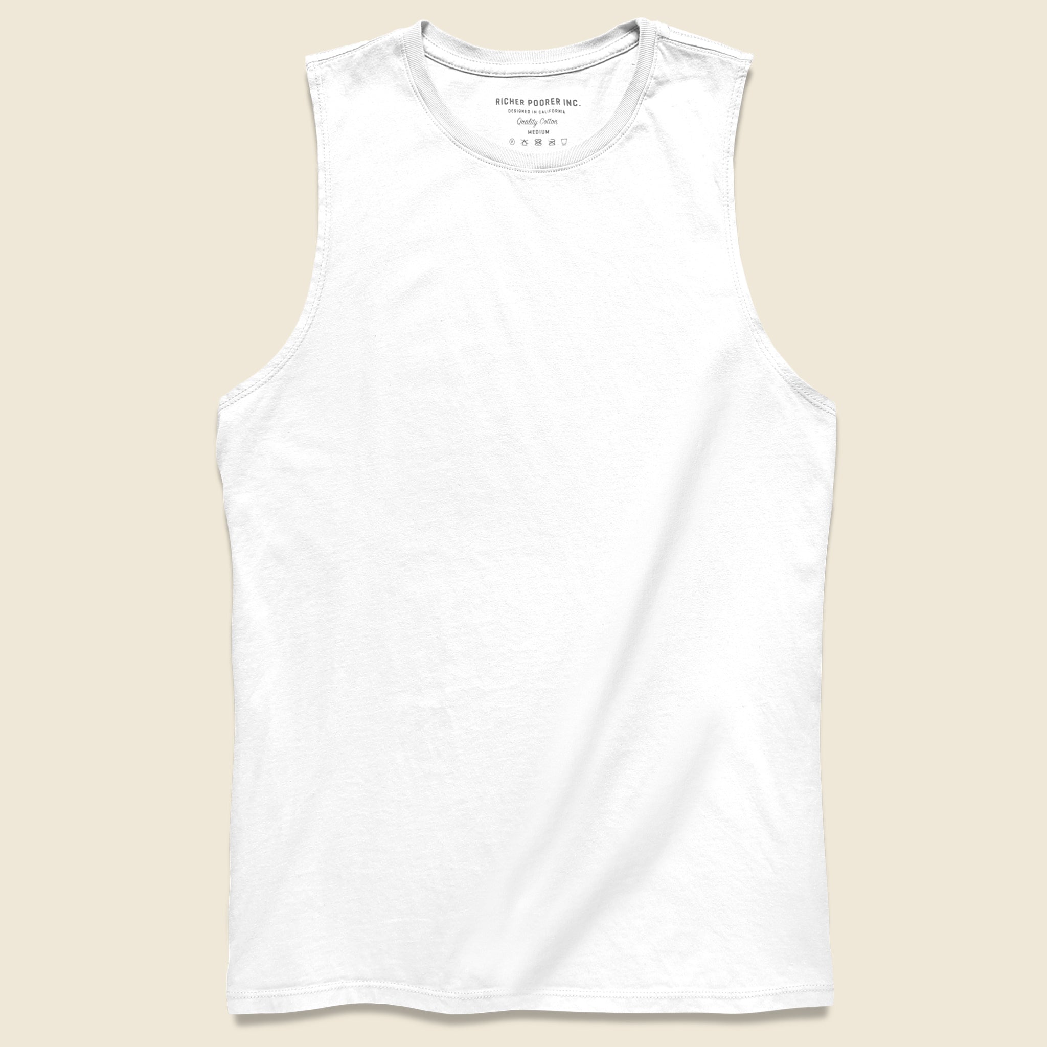 Muscle Tank - White - Richer Poorer - STAG Provisions - W - Tops - Sleeveless