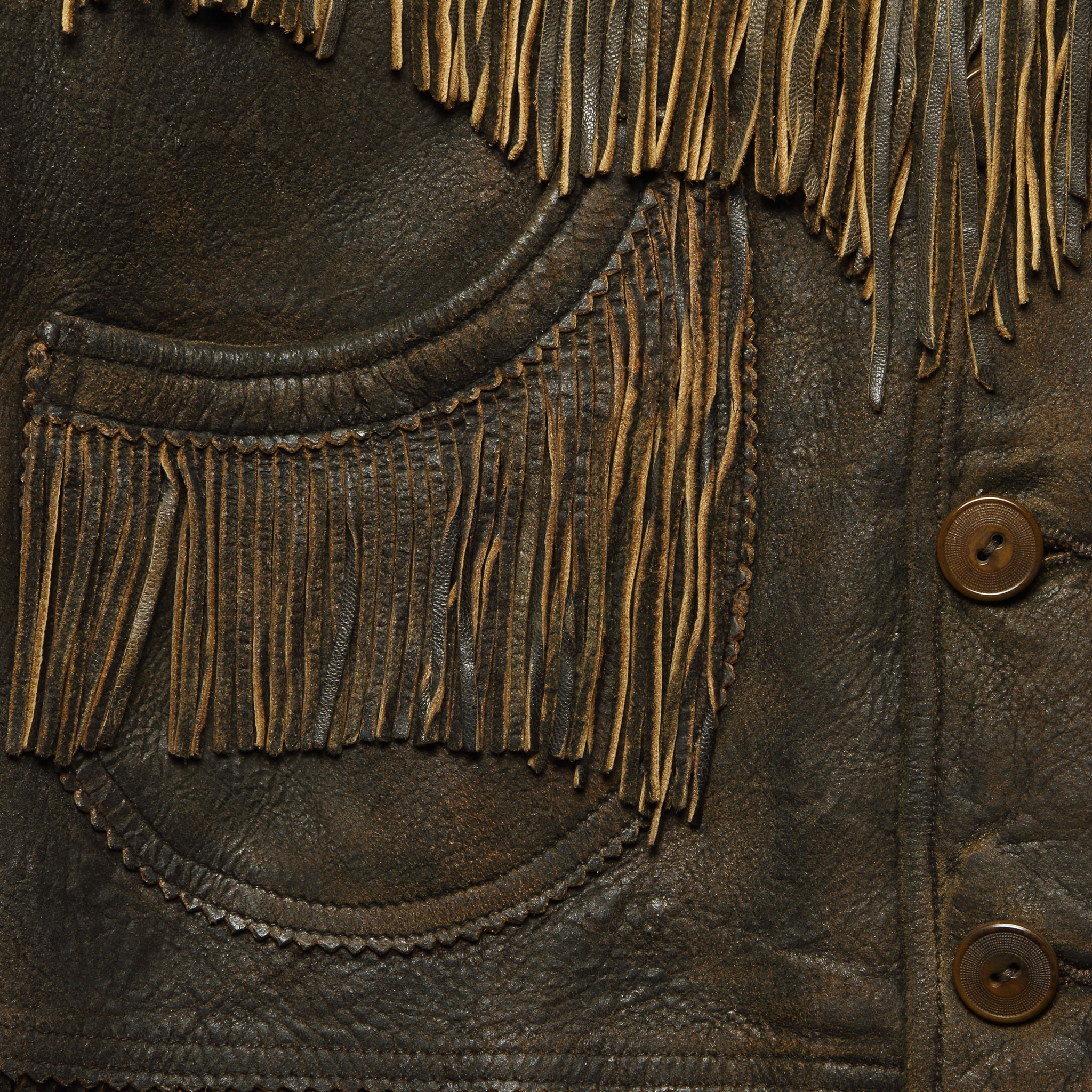 Atwood Fringe Jacket - Deep Brown - RRL - STAG Provisions - W - Outerwear - Coat/Jacket