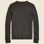 Long Sleeve Waffle Henley - Faded Black - RRL - STAG Provisions - W - Tops - L/S Knit