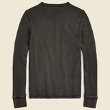 Long Sleeve Waffle Henley - Faded Black - RRL - STAG Provisions - W - Tops - L/S Knit