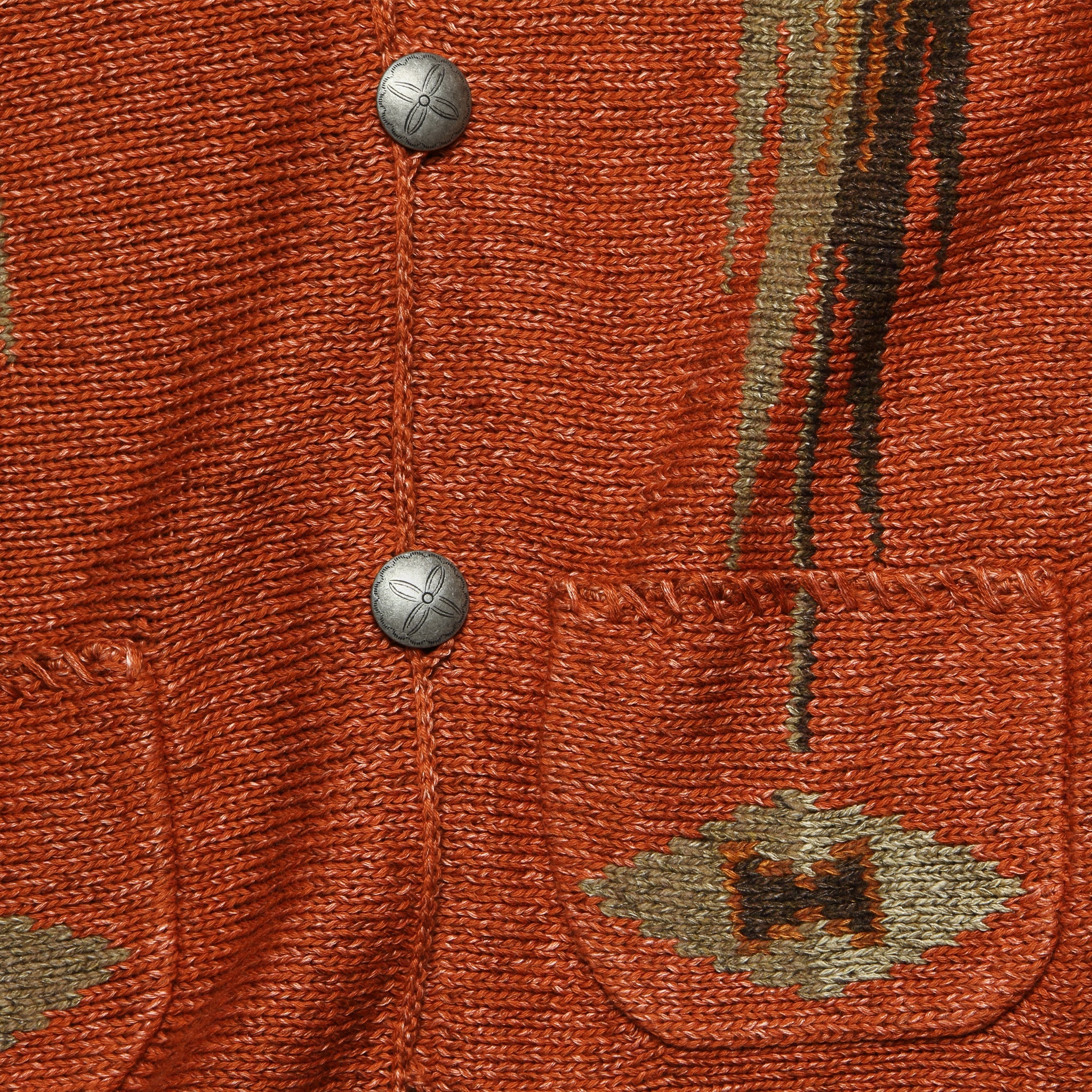 Fringe Linen-Blend Poncho - Rust/Orange - RRL - STAG Provisions - W - Tops - Sweater