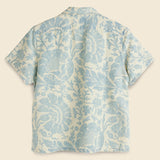 Tierney Camp Shirt - Cream/Indigo - RRL - STAG Provisions - W - Tops - S/S Woven