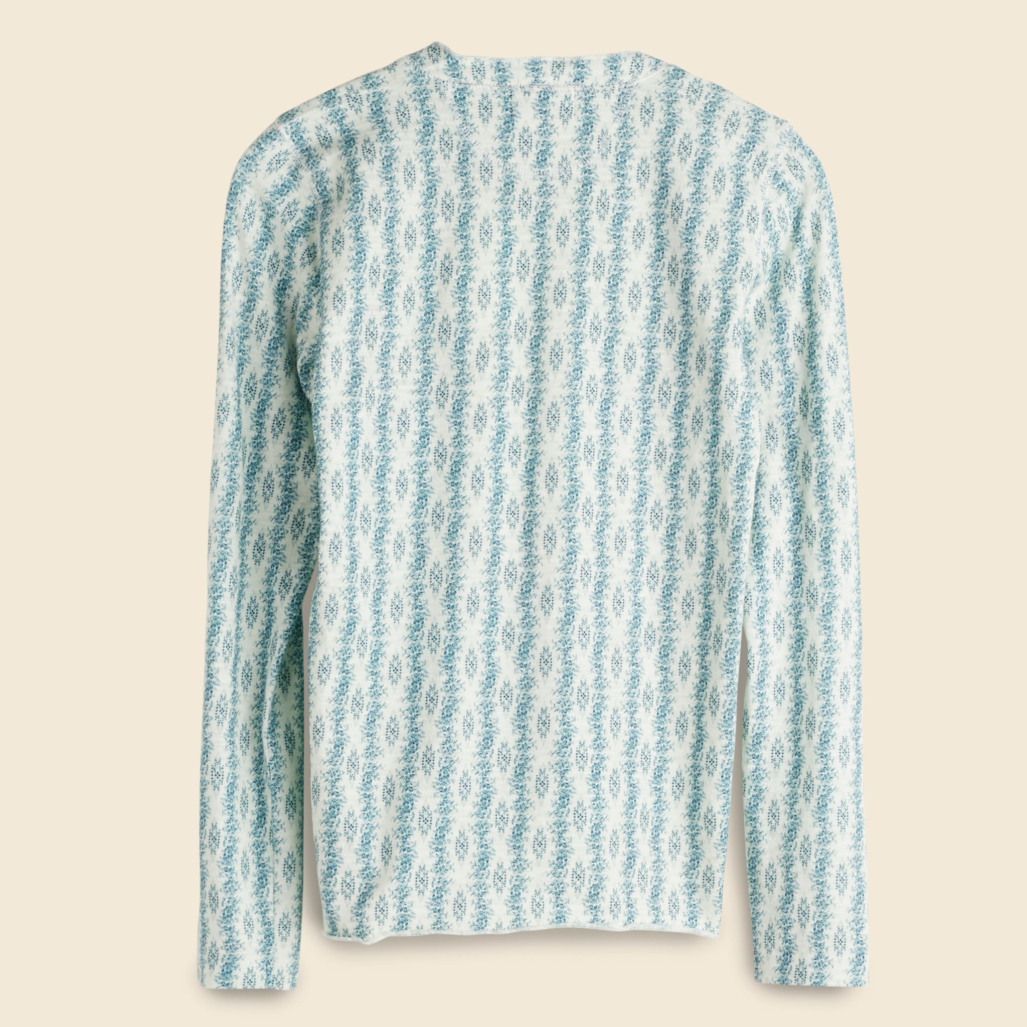 Printed Jersey Henley - Natural - RRL - STAG Provisions - W - Tops - L/S Knit