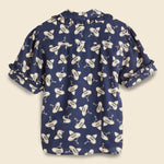 Western Blouse - Faded Navy/Cream - RRL - STAG Provisions - W - Tops - S/S Woven