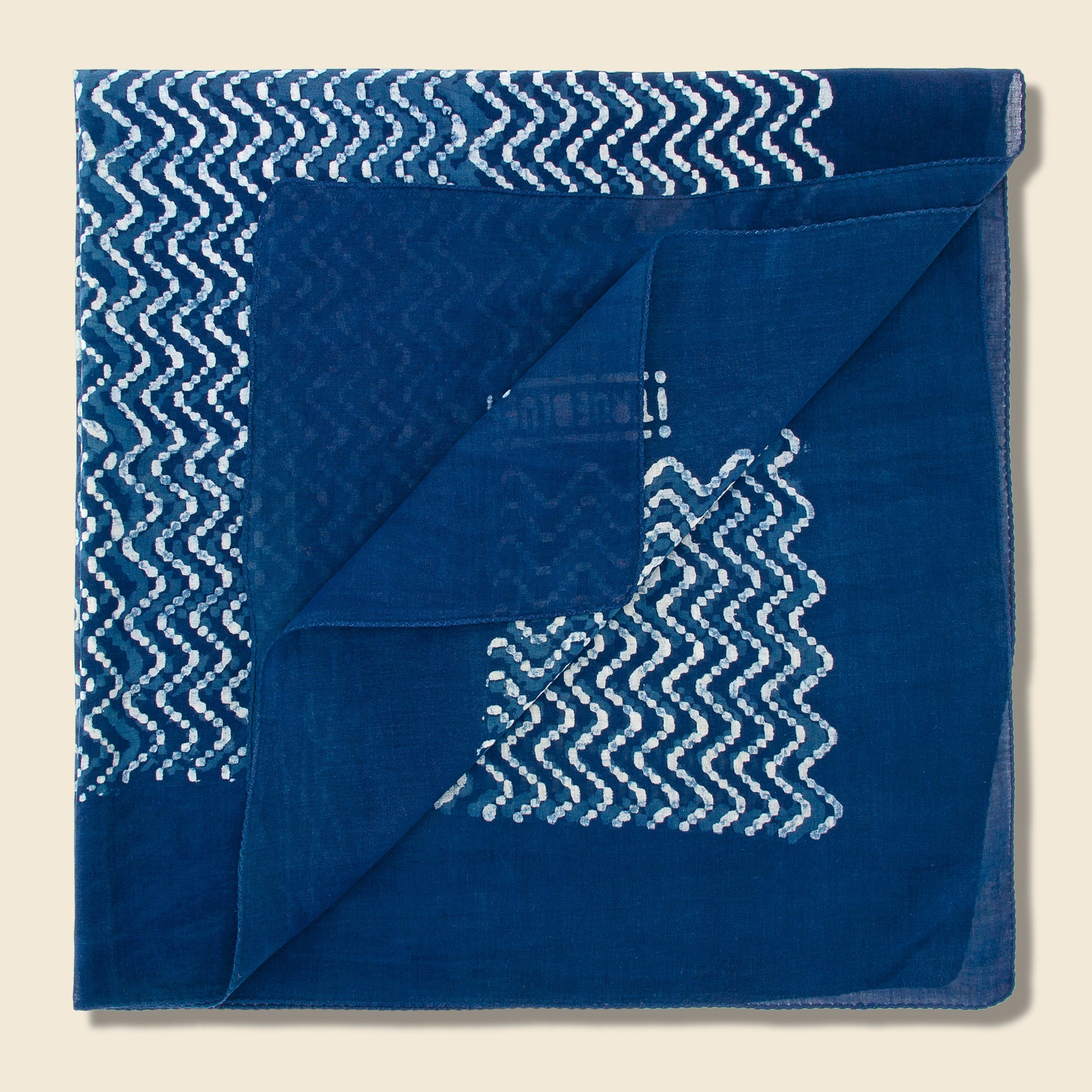 Zig Zag Bandana - Indigo - Red Road - STAG Provisions - W - Accessories - Scarf