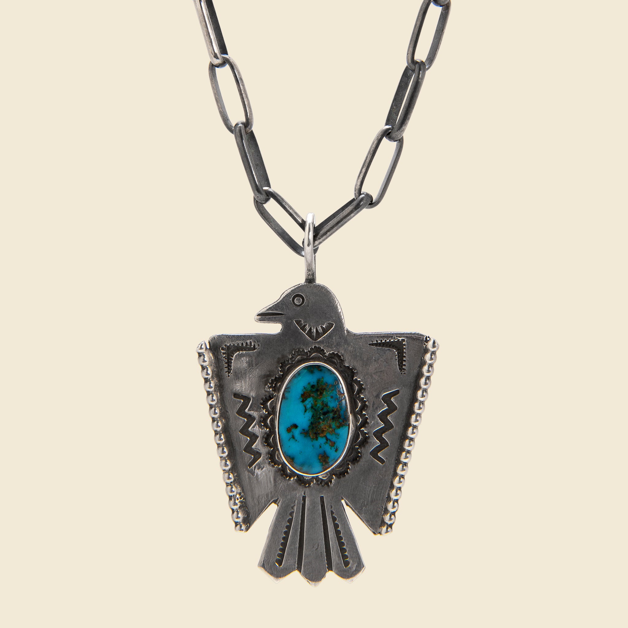 Thunderbird Pendant Necklace - Straight Dotted Edge - Smith Bros. Trading Co. - STAG Provisions - W - One & Done - Accessories & Jewelry