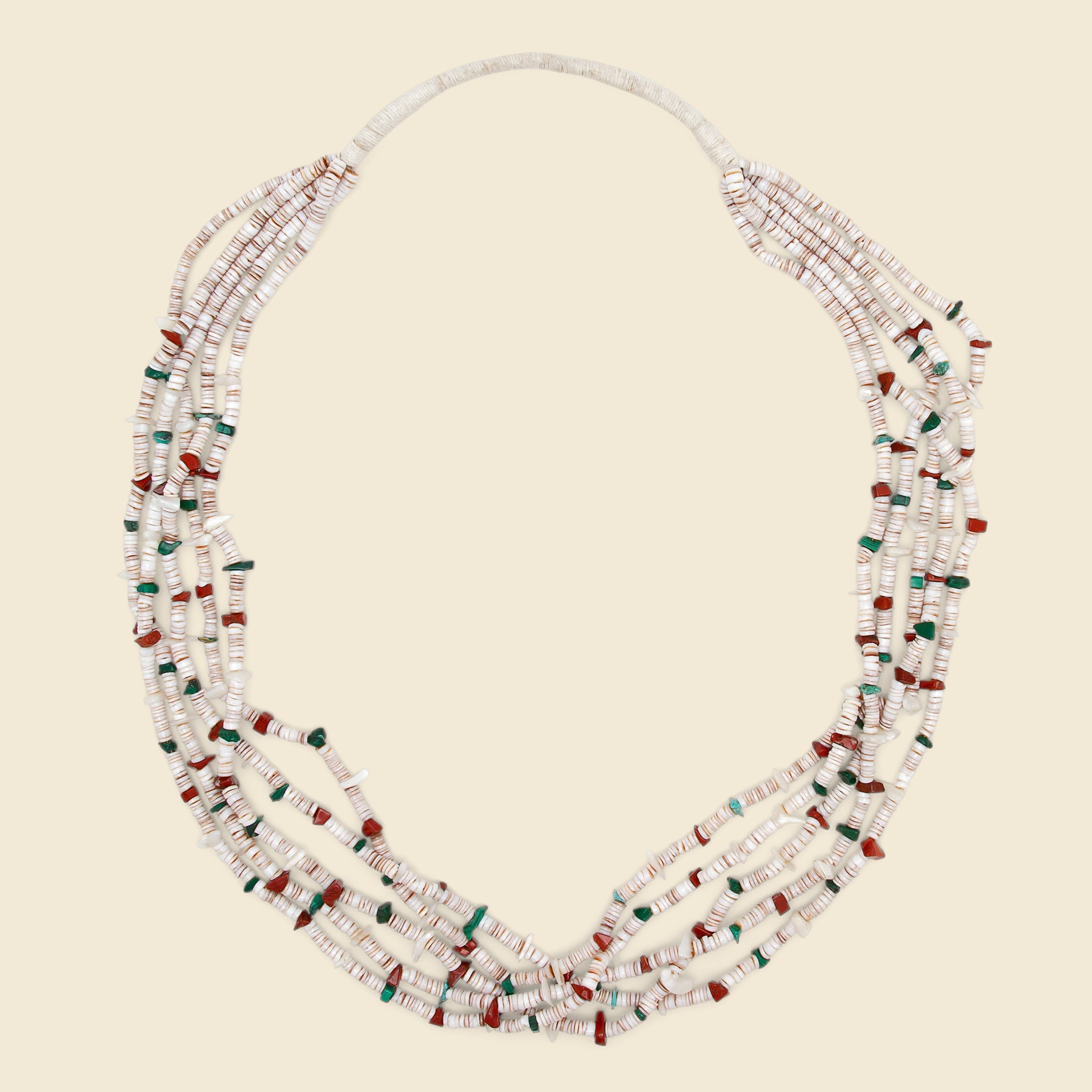Santo Domingo Heishe Bead Necklace - Turquoise/Pipestone/Shell - Smith Bros. Trading Co. - STAG Provisions - W - One & Done - Accessories & Jewelry