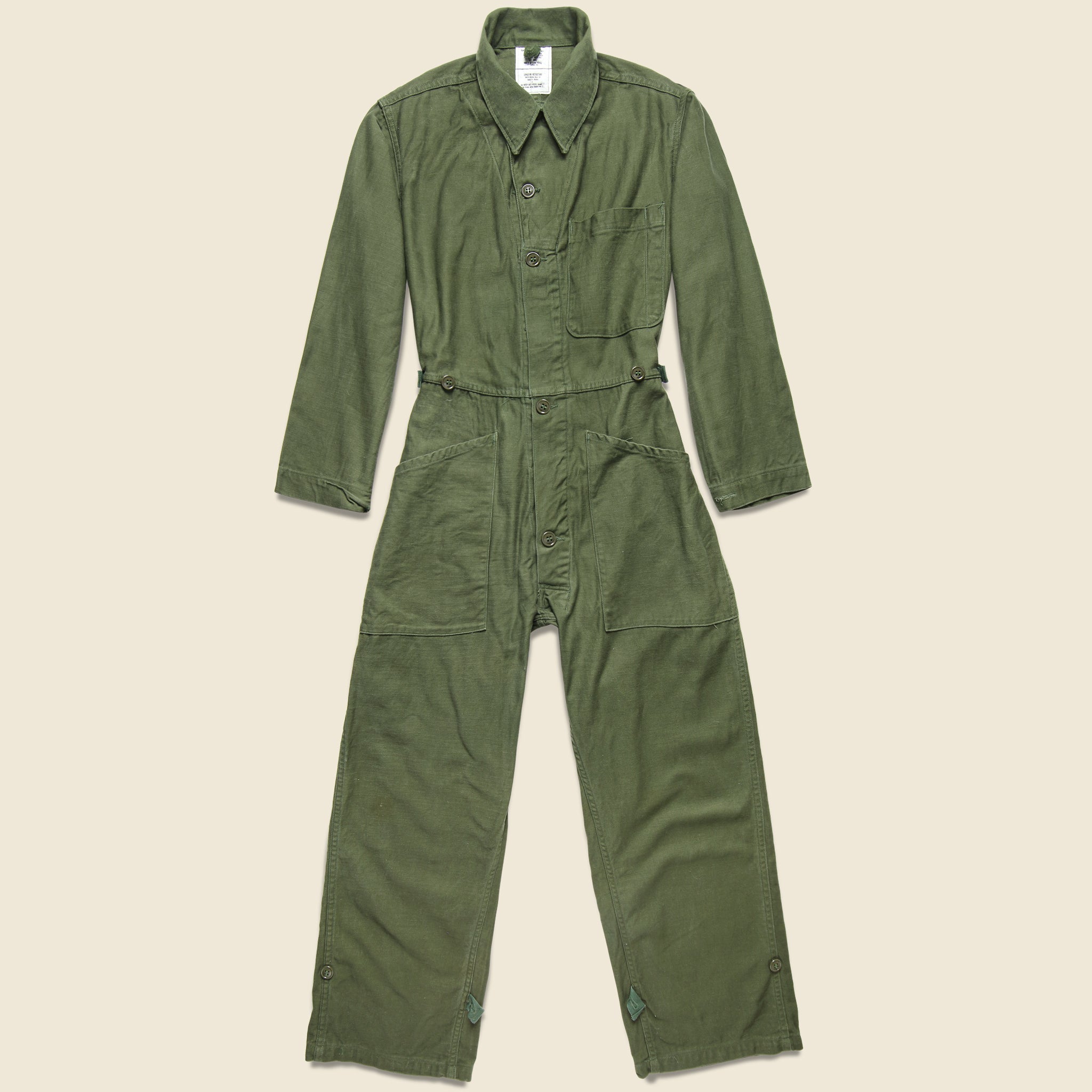 Cotton Sateen Type I Military Coverall - Olive Drab - Vintage - STAG Provisions - W - Onepiece - Jumpsuit