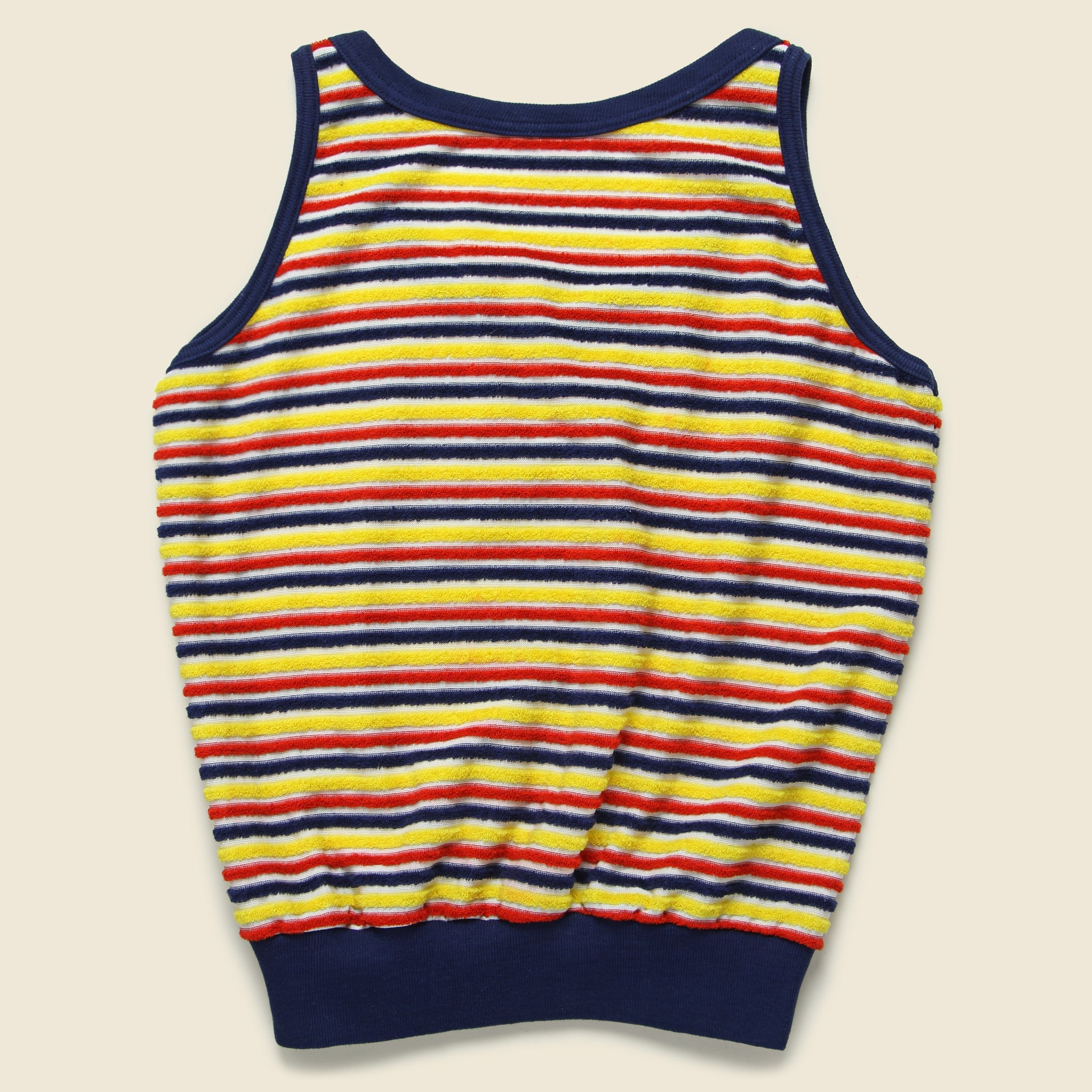 Stripe Terry Tank Top - Red/Yellow/Navy - Vintage - STAG Provisions - W - One & Done - Apparel
