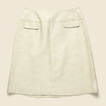 1960s Union Leather Mini Skirt - Cream - Vintage - STAG Provisions - W - One & Done - Apparel