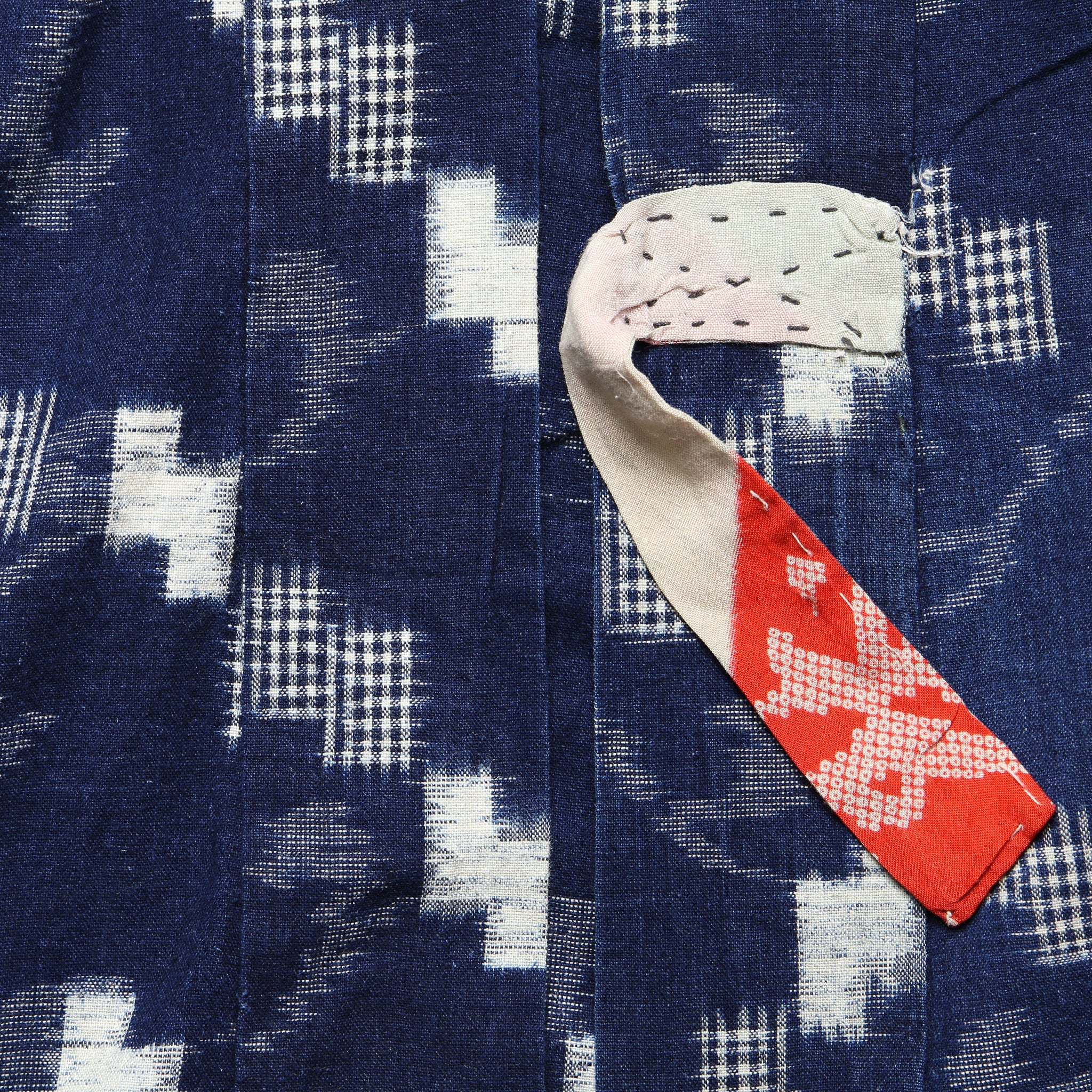 Kasuri Ikat Noragi Jacket - Indigo/White/Red - Vintage - STAG Provisions - W - One & Done - Apparel