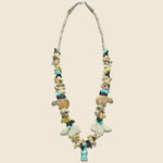 Large Turquoise Bear Cluster Animal Fetish Necklace - Vintage - STAG Provisions - W - Accessories - Necklace