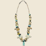 Large Turquoise Bear Cluster Animal Fetish Necklace - Vintage - STAG Provisions - W - Accessories - Necklace