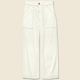 Wide Leg Utility Crop Jean - Bone - Wrangler - STAG Provisions - W - Pants - Denim