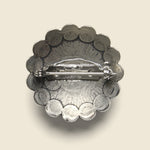 Scallop Stamped Concho Pin - Nickel Silver/Turquoise - Yuketen - STAG Provisions - W - Accessories - Pin