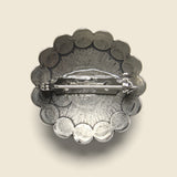 Scallop Stamped Concho Pin - Nickel Silver/Turquoise - Yuketen - STAG Provisions - W - Accessories - Pin
