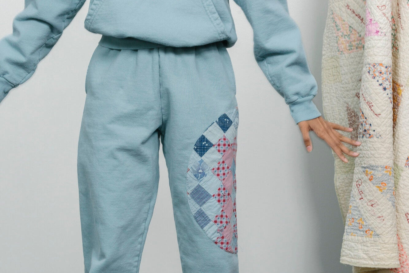 Patchwork Sweatpants - Sky Overdye - Carleen - STAG Provisions - W - Pants - Lounge