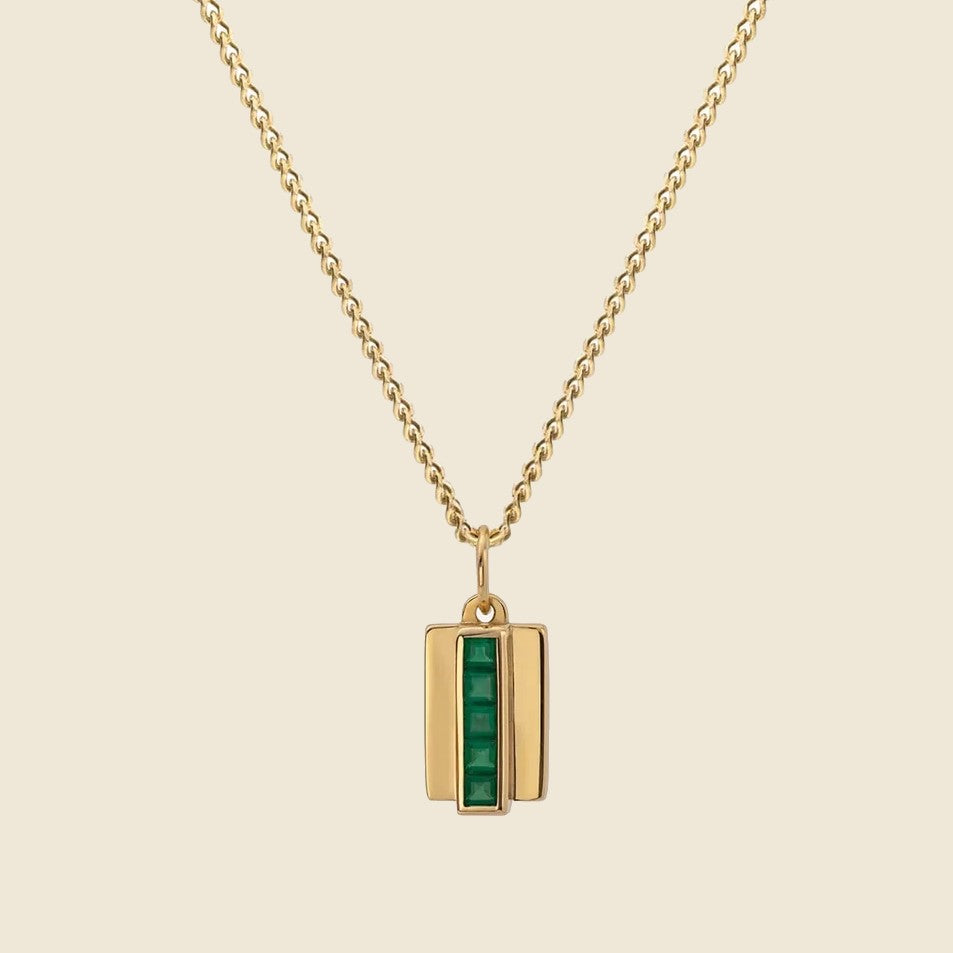 Vertigo Pendant Necklace - Gold Vermeil/Green Agate - Miansai - STAG Provisions - W - Accessories - Necklace