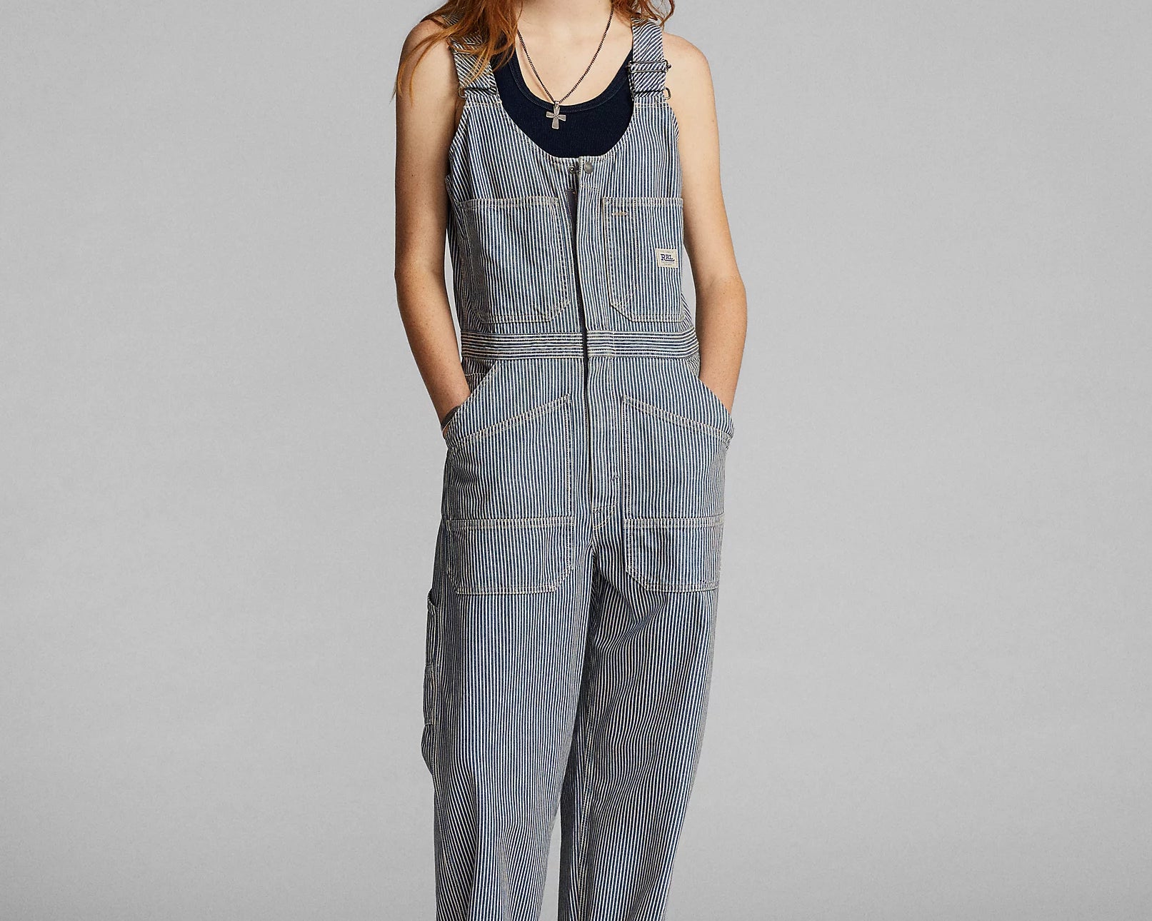 Robyn Workwear Overall - Indigo Stripe Daughters Robyn Workwear Overall - Indigo Stripe Daughters