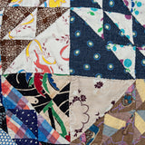 Scofield Flying Geese Quilt Kimono - Blue/Tan - Vintage - STAG Provisions - W - One & Done - Apparel