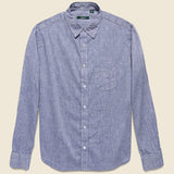 Brother Fit Shirt - Navy Chambray - Gitman Vintage - STAG Provisions - W - Tops - L/S Woven